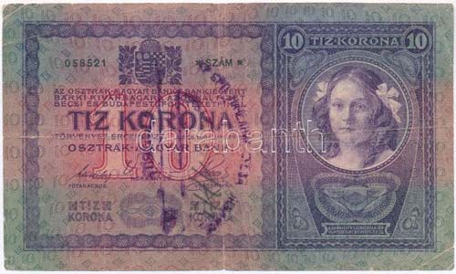 1904. 10K hamis SHS bélyeggel ... 