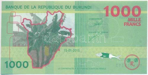 Burundi 2015. 1000Fr T:I
Burundi ... 