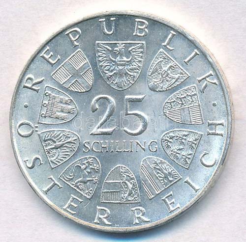 Ausztria 1971. 25Sch Ag 200 éves ... 
