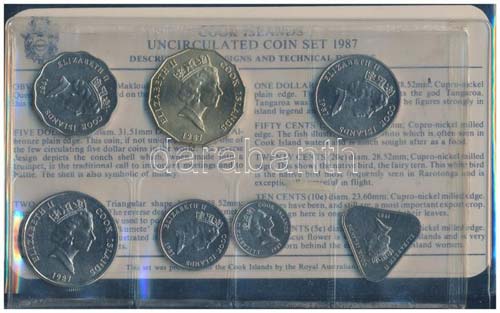 Cook-szigetek 1987. 5c-5$ Br, ... 