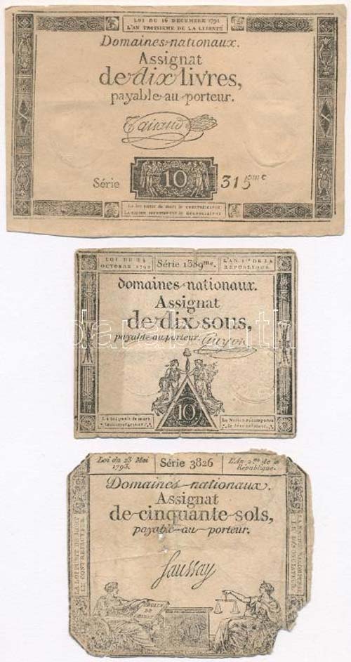 Franciaország 1791. 10L + 1792. ... 