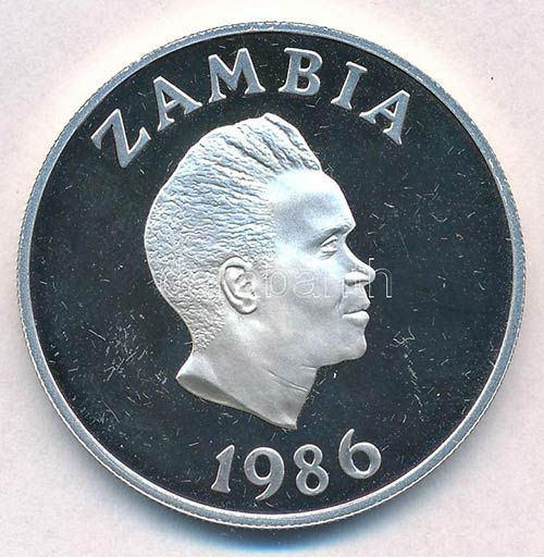 Zambia 1986. 10K Ag ... 