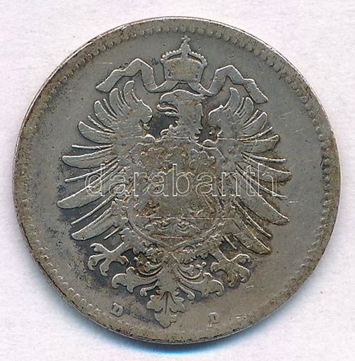 Német Birodalom 1875D 1M Ag ... 