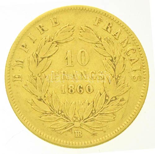 Franciaország 1860BB 10Fr Au ... 