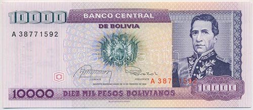 Bolívia 1984. 10.000P 1 Centavo ... 