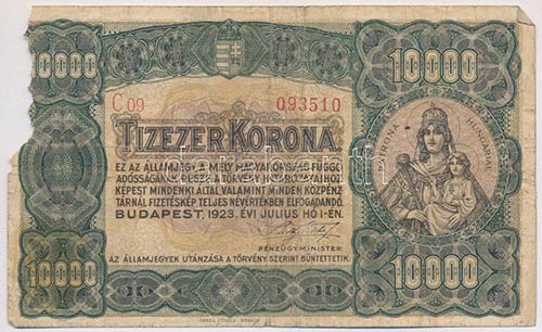 1923. 10.000K Orell Füssli ... 