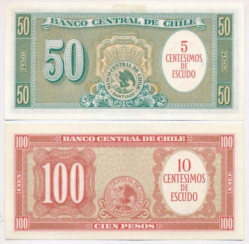 Chile 1960-1961. 50P 5 ... 