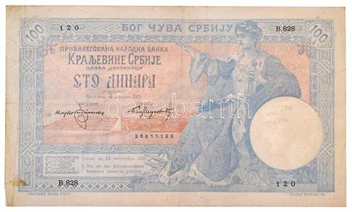 Szerbia 1905. 100D T:III / 
Serbia ... 