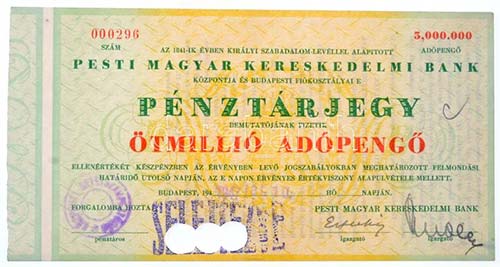 Budapest 1947. 5.000.000AP Pesti ... 