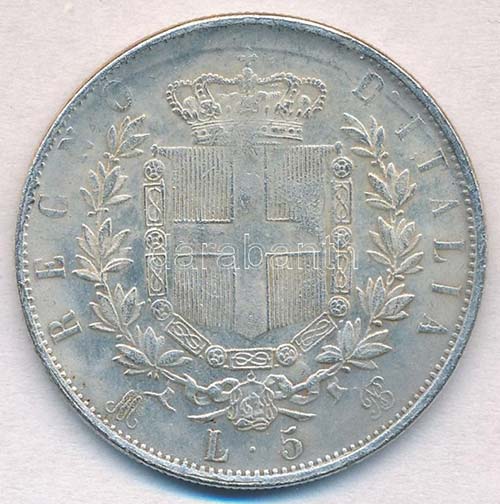 Olaszország 1873M 5L II. Viktor ... 
