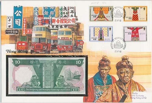 Hong Kong 1986. 10$ borítékban, ... 