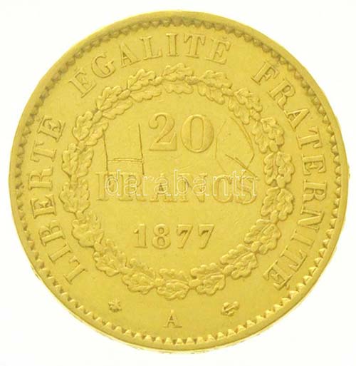 Franciaország 1877A 20Fr Au ... 