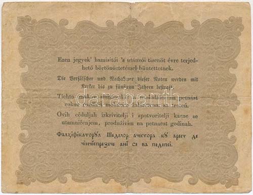 1848. 10Ft Kossuth Bankó T:III