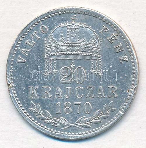 1870GYF 20kr Ag Váltó Pénz ... 