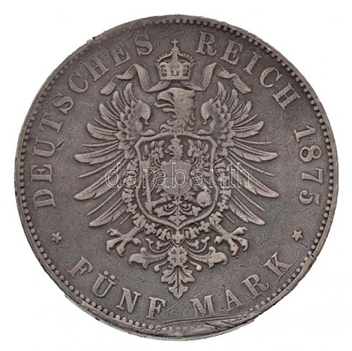 Német Államok / Baden 1875G 5M ... 