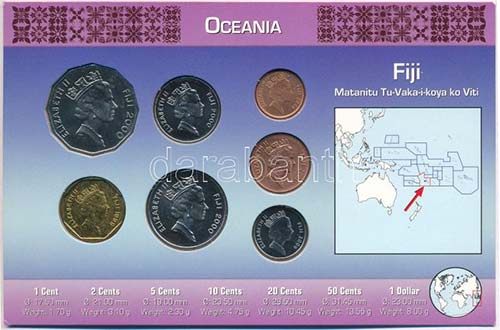 Fidzsi-szigetek 1999-2006. 1c-1$ ... 