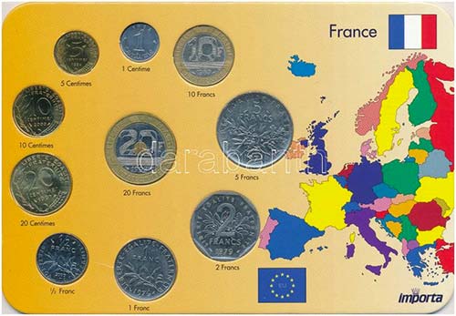 Franciaország 1962-2000. 1c-20Fr ... 