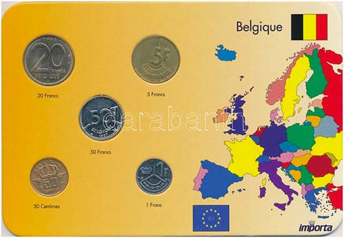 Belgium 1986-1998. 50c-50Fr ... 