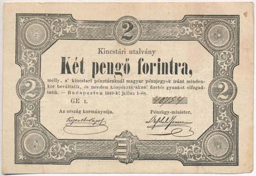 1849. 2Ft Kincstári utalvány ... 
