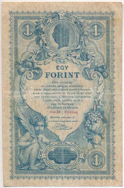 1888. 1Ft/1G T:III,III-
Hungary ... 