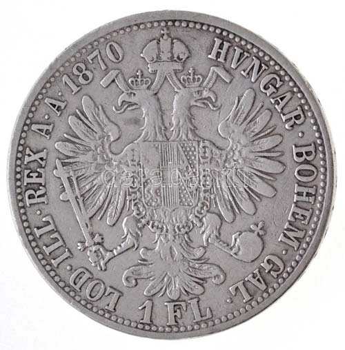Ausztria 1870A 1Fl Ag Ferenc ... 