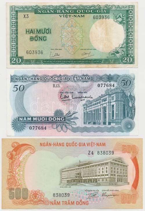 Dél-Vietnam 1964. 20D + 1969. 50D ... 