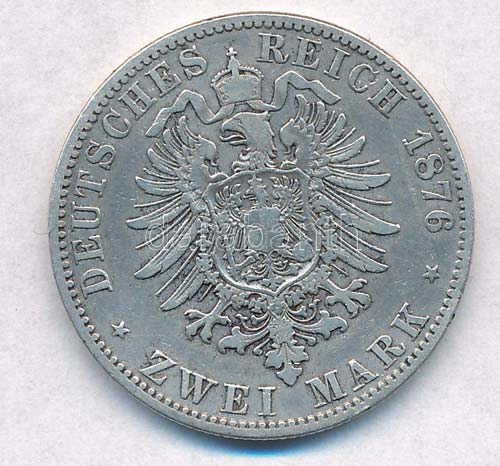Német Birodalom 1876A 2M Ag I. ... 