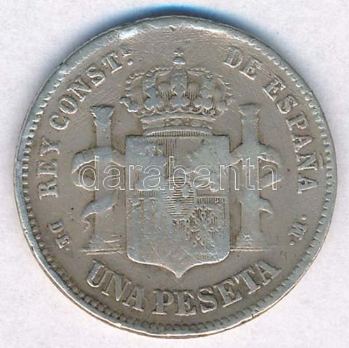 Spanyolország 1876DE-M 1P Ag ... 