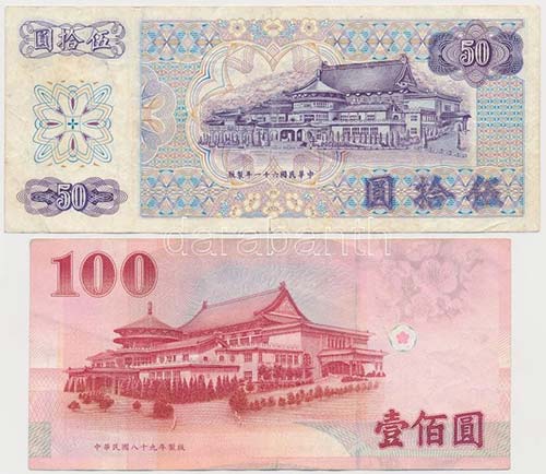 Tajvan 1972. 50Y + 2001. 100Y ... 