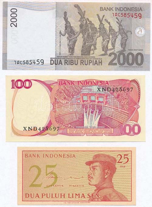 Indonézia 1964. 25s + 1984. 100R ... 