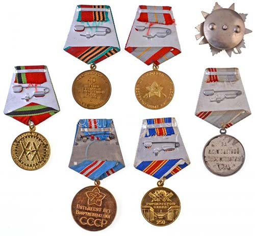 Szovjetunió 7db klf kitüntetés, ... 
