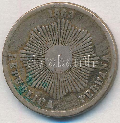 Peru 1863. 2c Cu-Ni T:2-,3
Peru ... 