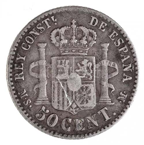 Spanyolország 1881MS-M 50c XII ... 