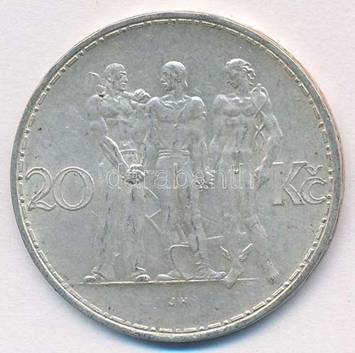 Csehszlovákia 1949. 100K Ag ... 