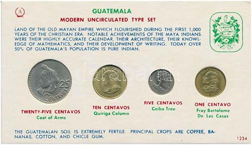 Guatemala 1964-1969. 1c-25c ... 