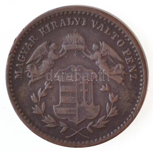 1872KB 1kr Cu Angyalos címer / ... 