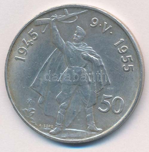 Csehszlovákia 1955. 50K Ag ... 