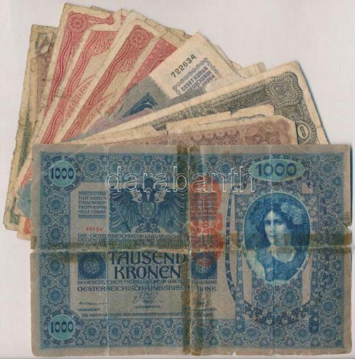 1902-1923. 27db-os korona bankjegy ... 