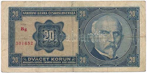 Csehszlovákia 1925. 20K ... 