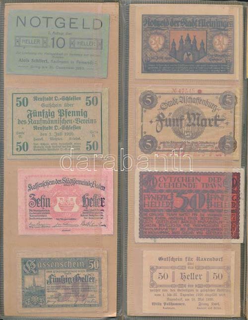 Ausztria 1920-1921. 16db-os papír ... 