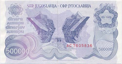 Jugoszlávia 1989. 500.000D ... 