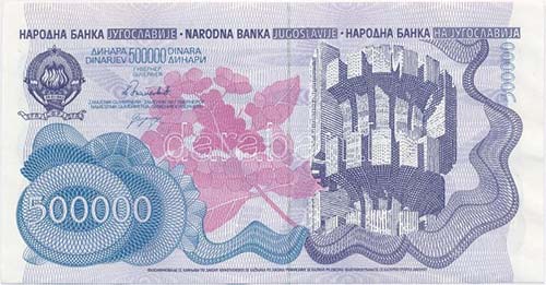 Jugoszlávia 1989. 500.000D ... 