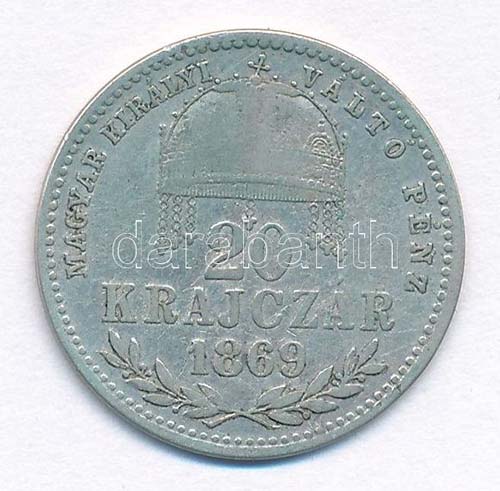 1869GYF 20kr Ag Magyar Királyi ... 