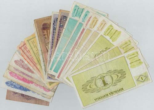 26db-os vegyes külföldi bankjegy ... 