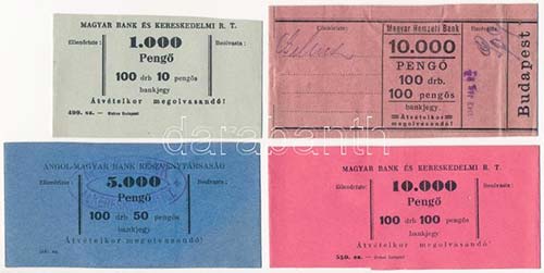 ~1930-1940. 4db klf bankjegy ... 