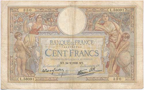Franciaország 1938. 100Fr T:III ... 