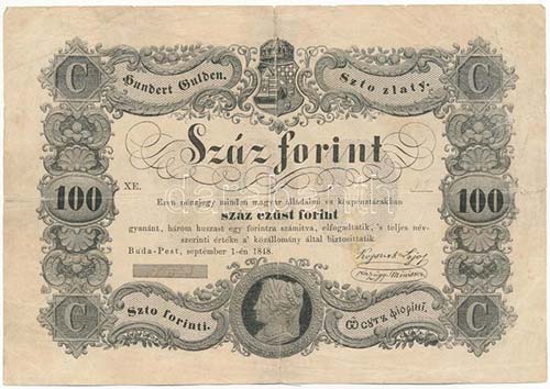 1848. 100Ft Kossuth bankó ... 