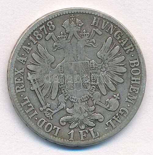 Ausztria 1878. 1Fl Ag Ferenc ... 