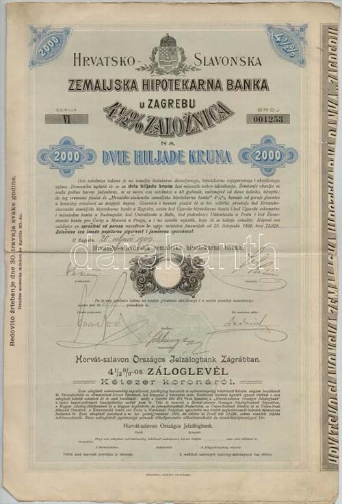 Horvátország / Zágráb 1909. ... 