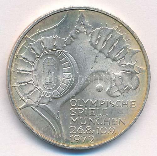 NSZK 1972D 10M Ag Müncheni ... 